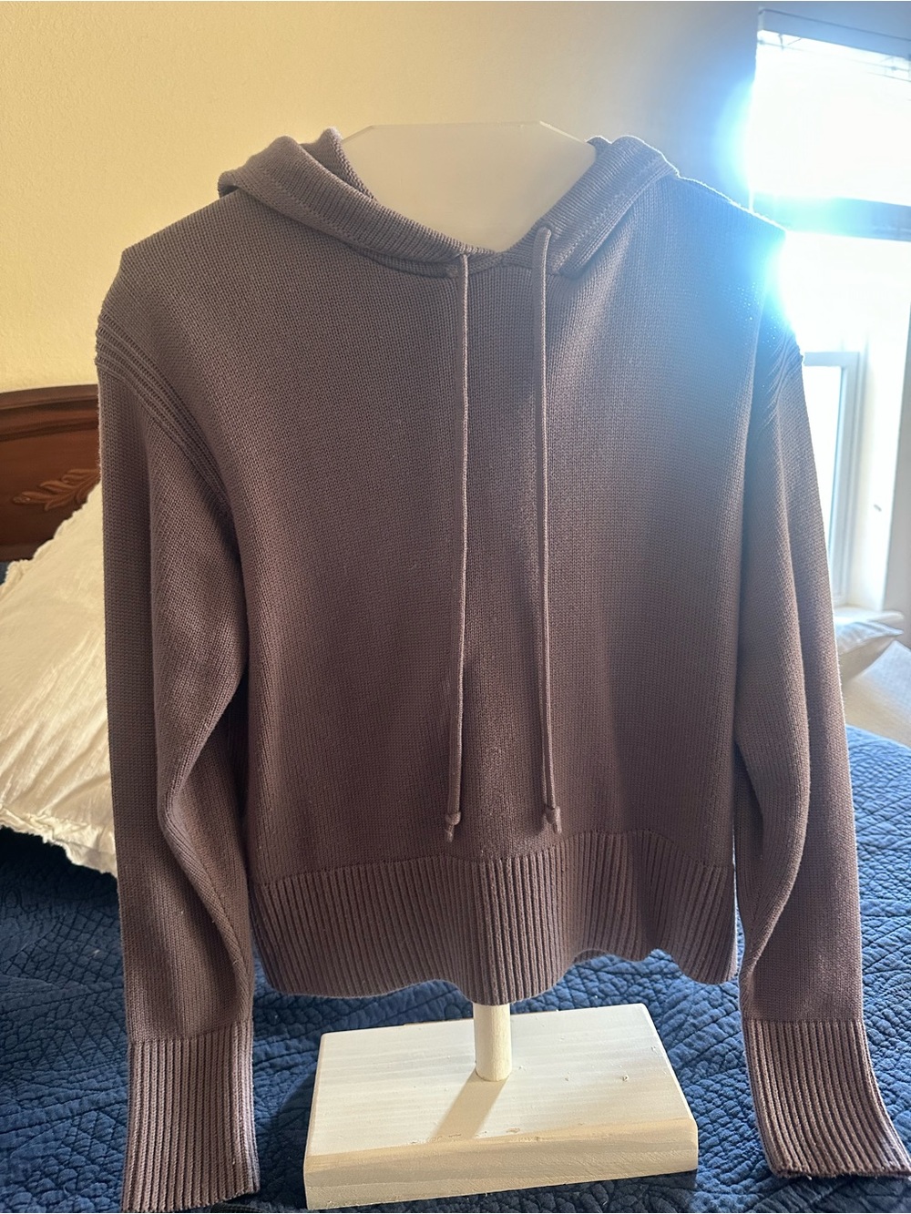 Lululemon doubleknit sweater Costlu gray lavender